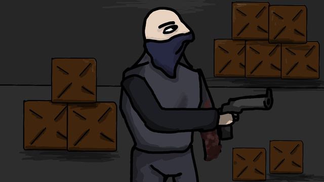 тестовая анимация стрельбы из пистолета