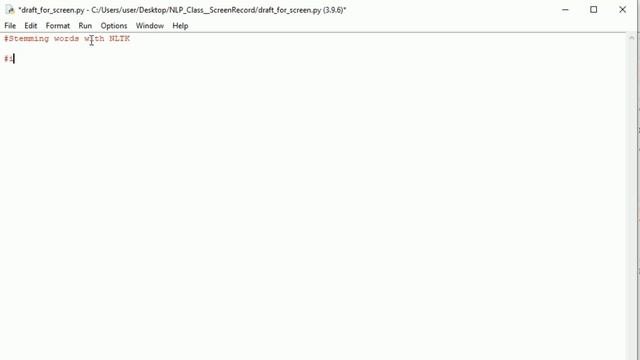 STEMMING  NLTK DATA CLAENING  PREPROCESSING DATA