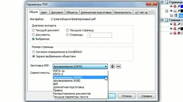 Corel Draw X5 для начинающих. Конвертация в PDF (9.6)