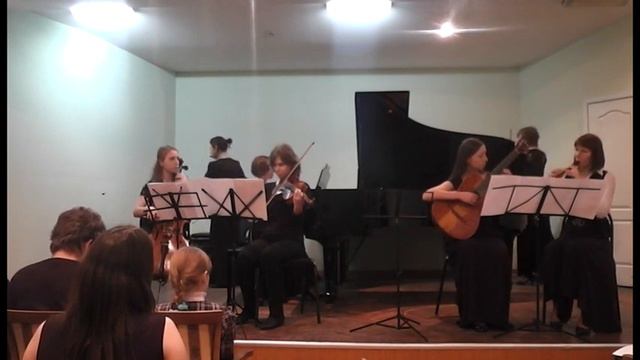 Денис Присяжнюк. "Omnes simul – II?" для флейты, скрипки, фортепиано и инструментального ансамбля.