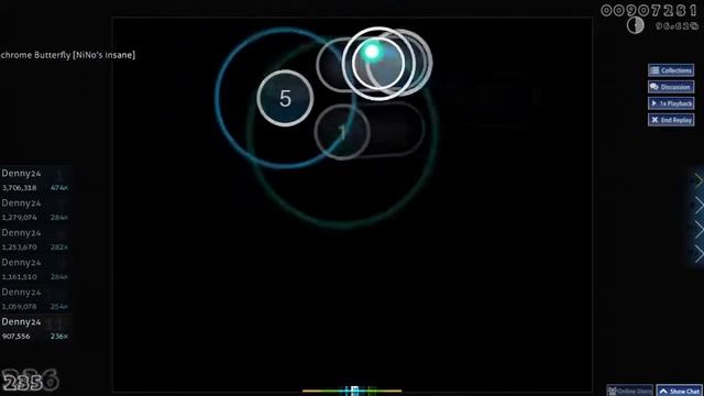 osu! | Aitsuki Nakuru - Monochrome Butterfly [Nino's Insane] FC 90PP