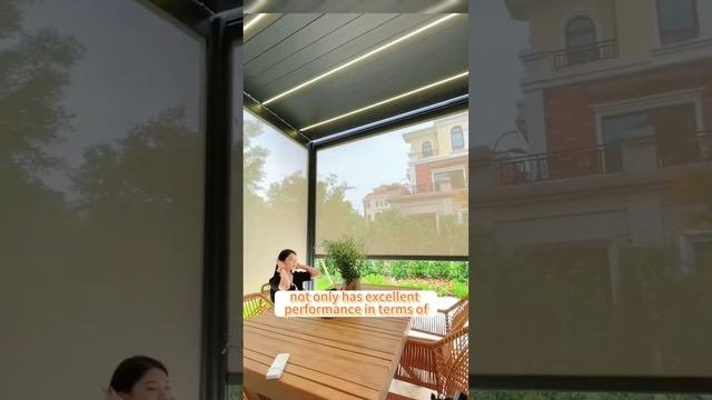 Customized Size Sunshade Protection Bioclimatic Waterproof Roof Electric Outdoor Aluminum Pergola