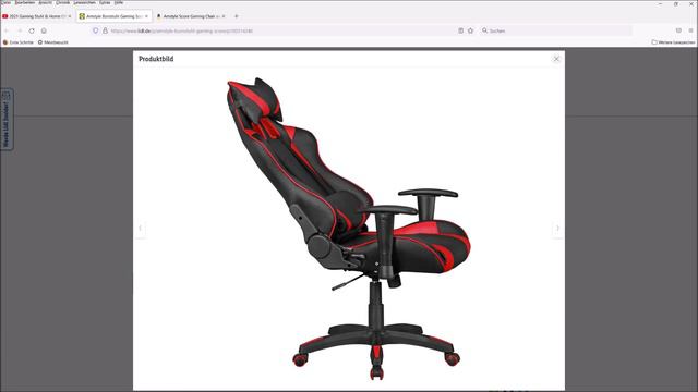 LIDL Aktion - Amstyle Score Gaming Stuhl Bürostuhl - Gut Sitzen 4Gamer Home Office Gaming Chair