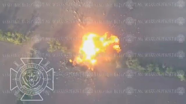Уничтожение дроном-камикадзе «Ланцет» ещё одной украинской РСЗО БМ-21 «Град»