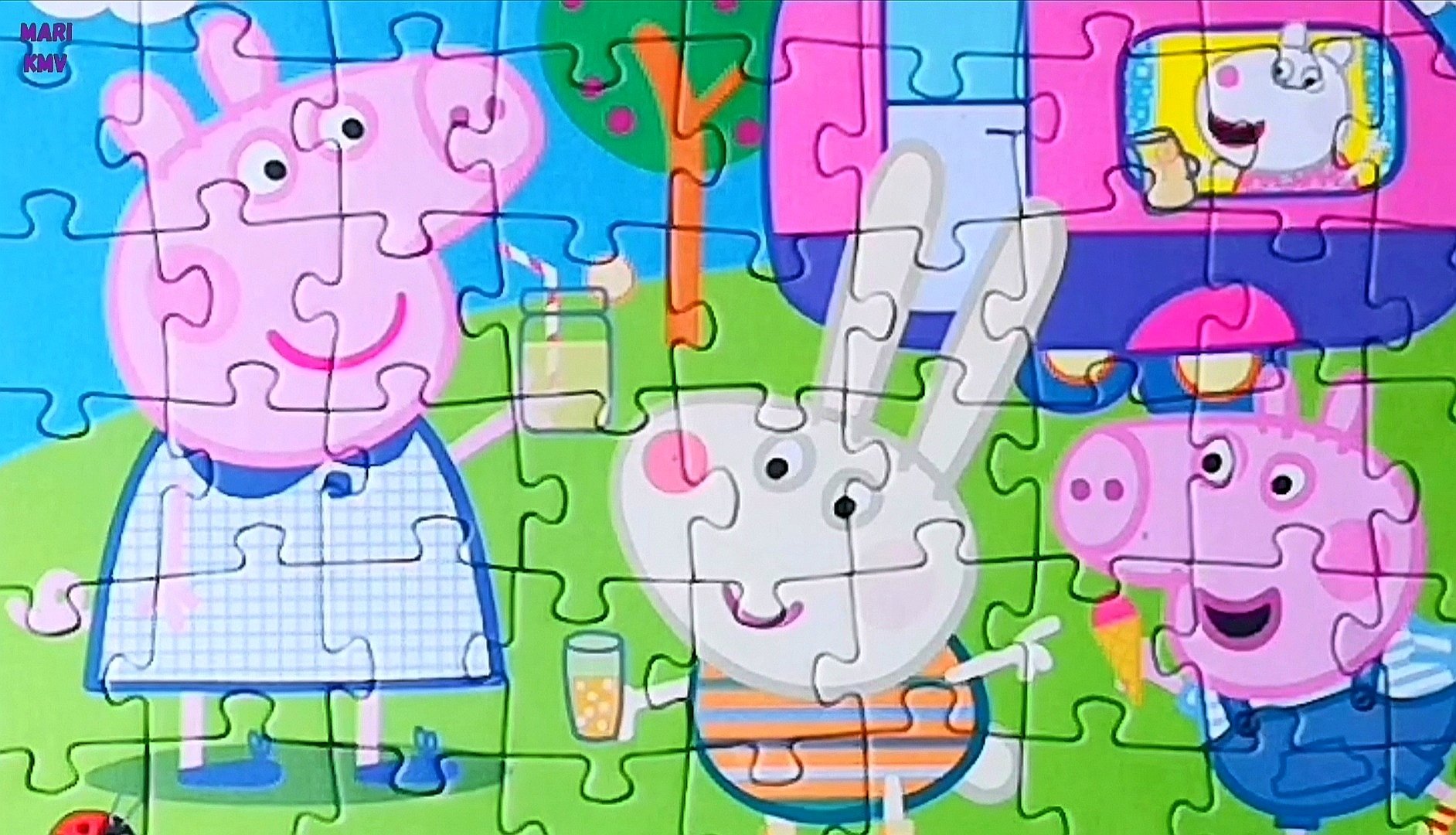 Свинка Пеппа - Peppa Pig - Собираем пазлы вместе с MariKMV