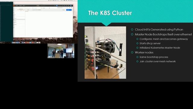 Kubernetes Cluster on Mesh Networked Raspberry Pis