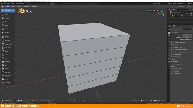How to subdivide in Blender 2.8  2.79   Tutorial - shortcuts