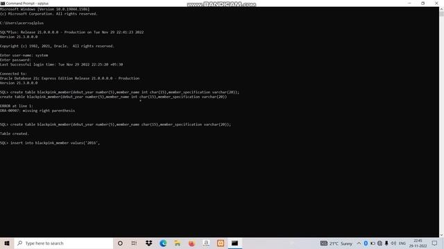 How to Create Table In SQL in Command Prompt  DBMS dbms sql database