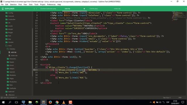 Sistema de Ventas con el Framework cakephp v2.7.8, GBD PostgreSQL y Bootstrap (Parte 8)