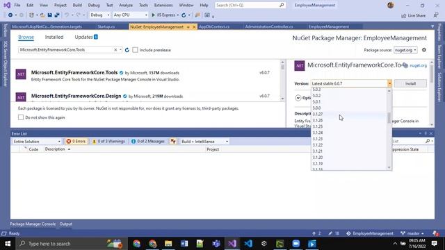 Add-Migration not working in asp.net core | Add-migration | Code First Approach | Remove-migration