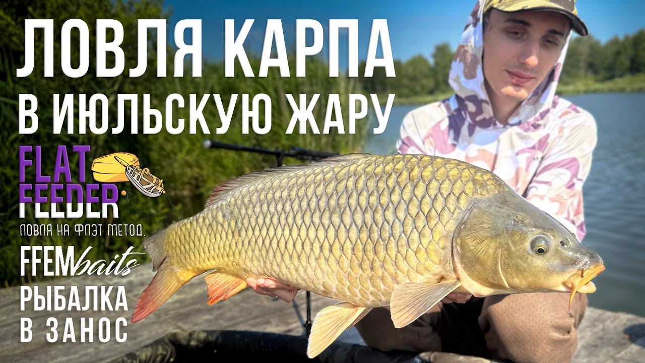 Ловля карпа в жару. Рыбалка в занос