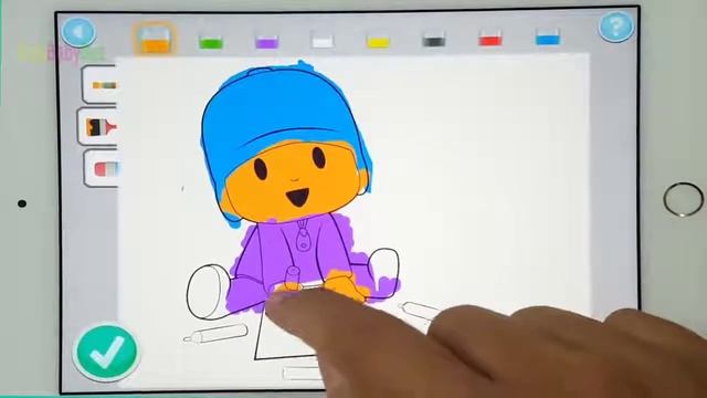 Детские игры и узнать цвета с Pocoyo Playset цветов весело и образовательные