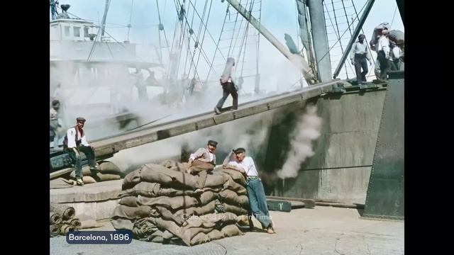 Вокруг света в 1896 году, раскрашенный (4K 60 кадров в секунду) Нью-Йорк, Лондон, Иерусалим, Париж +