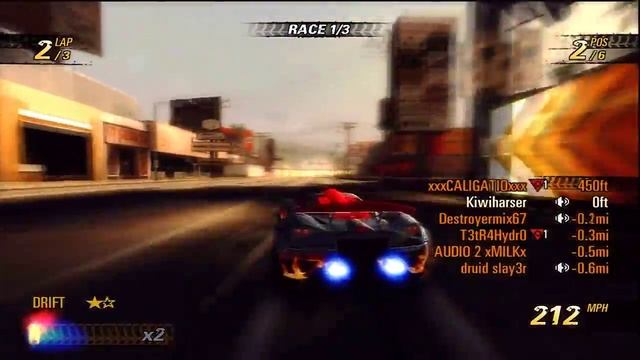 Burnout Revenge xbox 360 Angel Valley F online race