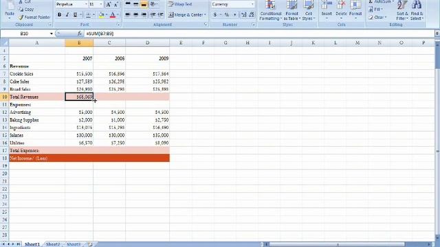 Income statement tutorial (excel)