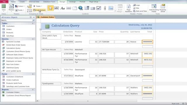How to Add Total and Sub Totals to a Report in Microsoft Access