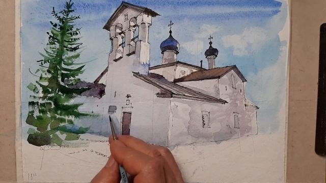 Псков. Храм Нерукотворенного Образа . Pskov. Temple of the Image Not Made by Hands.