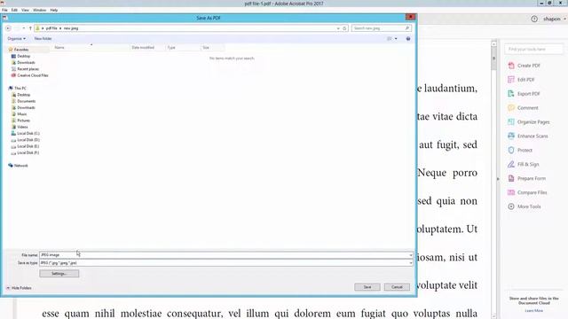 How to Convert PDF to JPEG Image using Adobe Acrobat Pro 2017