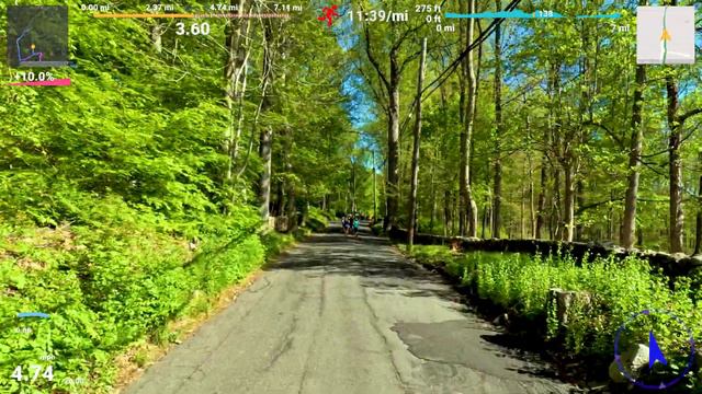 RACE#:407-The BCR 7 Mile Race, Redding, CT | Spring | 4k Virtual POV Run & Race [41]