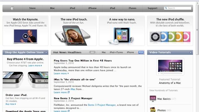 Apple Safari Drop-down Menus