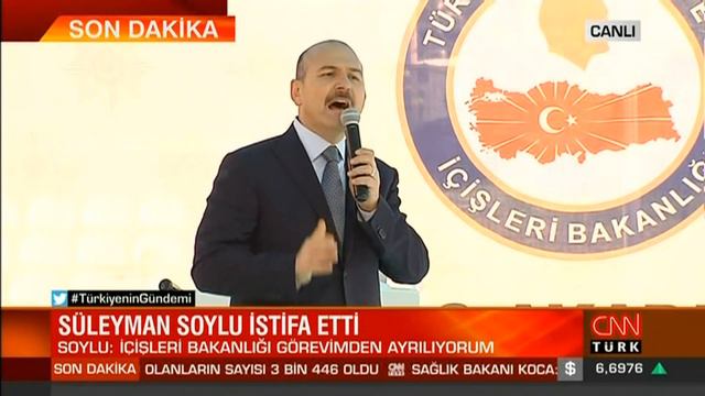 Süleyman Soylu istifa etti: İçişleri Bakanlığı görevimden ayrılıyorum