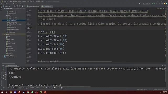 ENMY IIUM KOE Python Class: Linked List