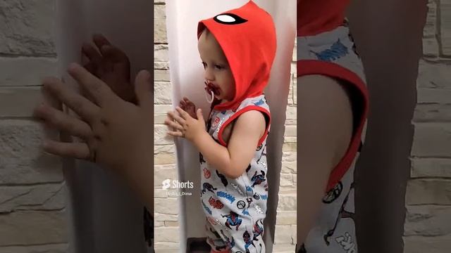 Ты как человек-паук! мой маленький герой!! #видео #top #дети #малыш #cutebaby #spiderman #marvel