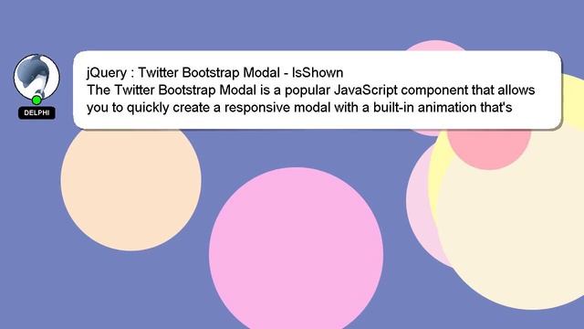 jQuery : Twitter Bootstrap Modal - IsShown
