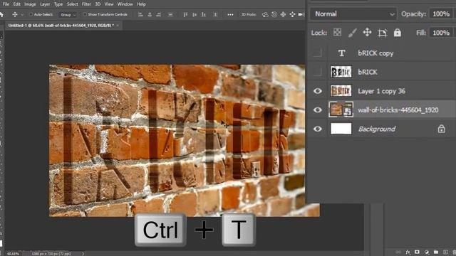 Create Brick Text Effect in Photoshop - No 3D Engine - Very Simple