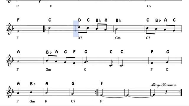 Angels we have heard on high Notes Sheet Music for Violin Flute Recorder Oboe Ángeles Cantando Est