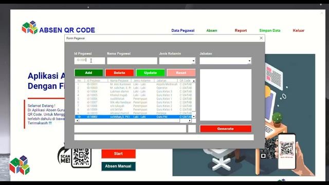 NEW APLIIKASI ABSEN GURU DAN KARYAWAN DENGAN QR CODE | FREE