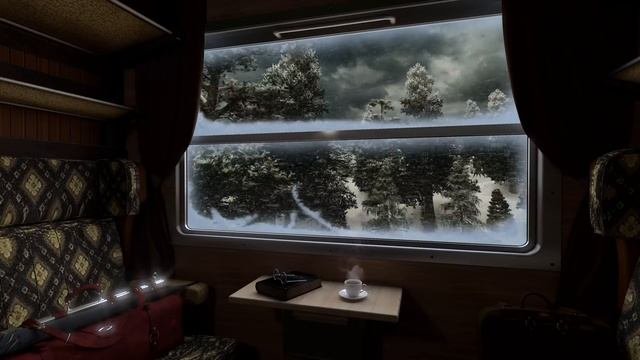 Relaxing Train Sounds | Let's Take The Train And Go On A Trip To A Snowy Landscape 8 Hours