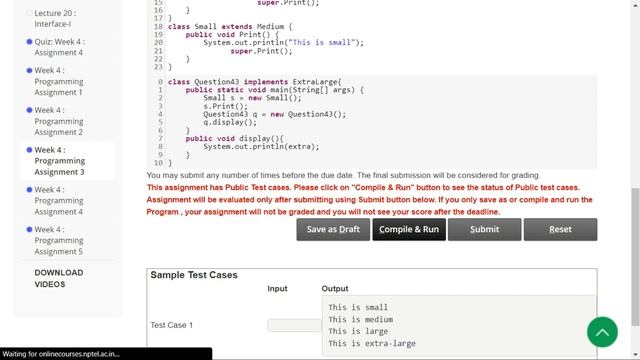 NPTEL Programming In Java Week 4 Programming Assignment Answers Solution | 2023-Jan