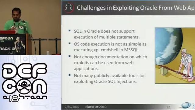 DEFCON 18: Hacking Oracle From Web Apps  1/4