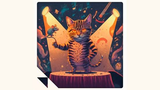 Котик-енотик в ритме рок-н-ролл