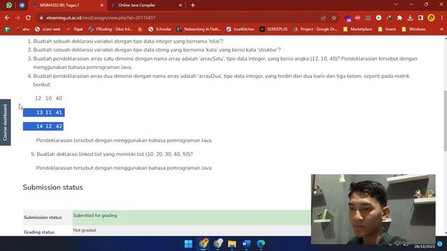 Tugas 1 Matakuliah Struktur Data - Universitas Terbuka - Khafid Ilham