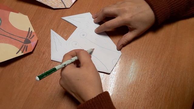 Оригами. Олень и лиса