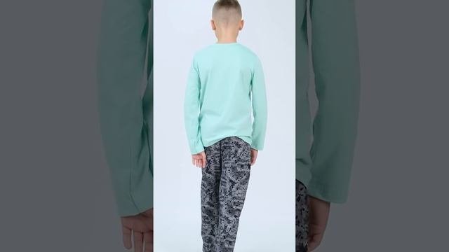Пижама ПЖ-1810-м бирюза_индиго_корабль shorts