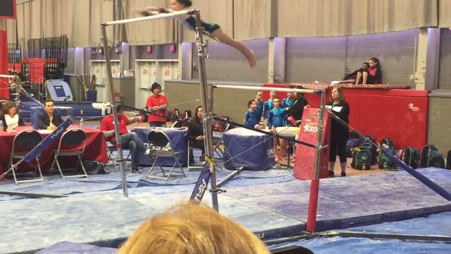 Level 5 Bar routine Starlight Invitational 2015 9.1 2nd place