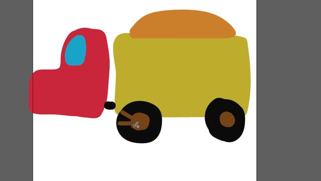 Рисование грузовика детям часть 22