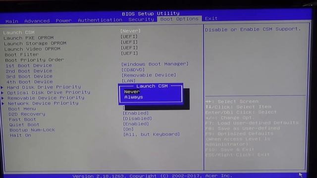 Cara setting bios windows 7 Acer Veriton M2640G
