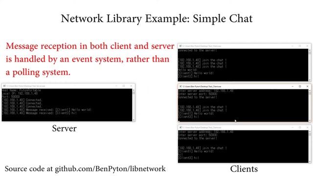 Example of my C++ Network Library: a Simple Chat