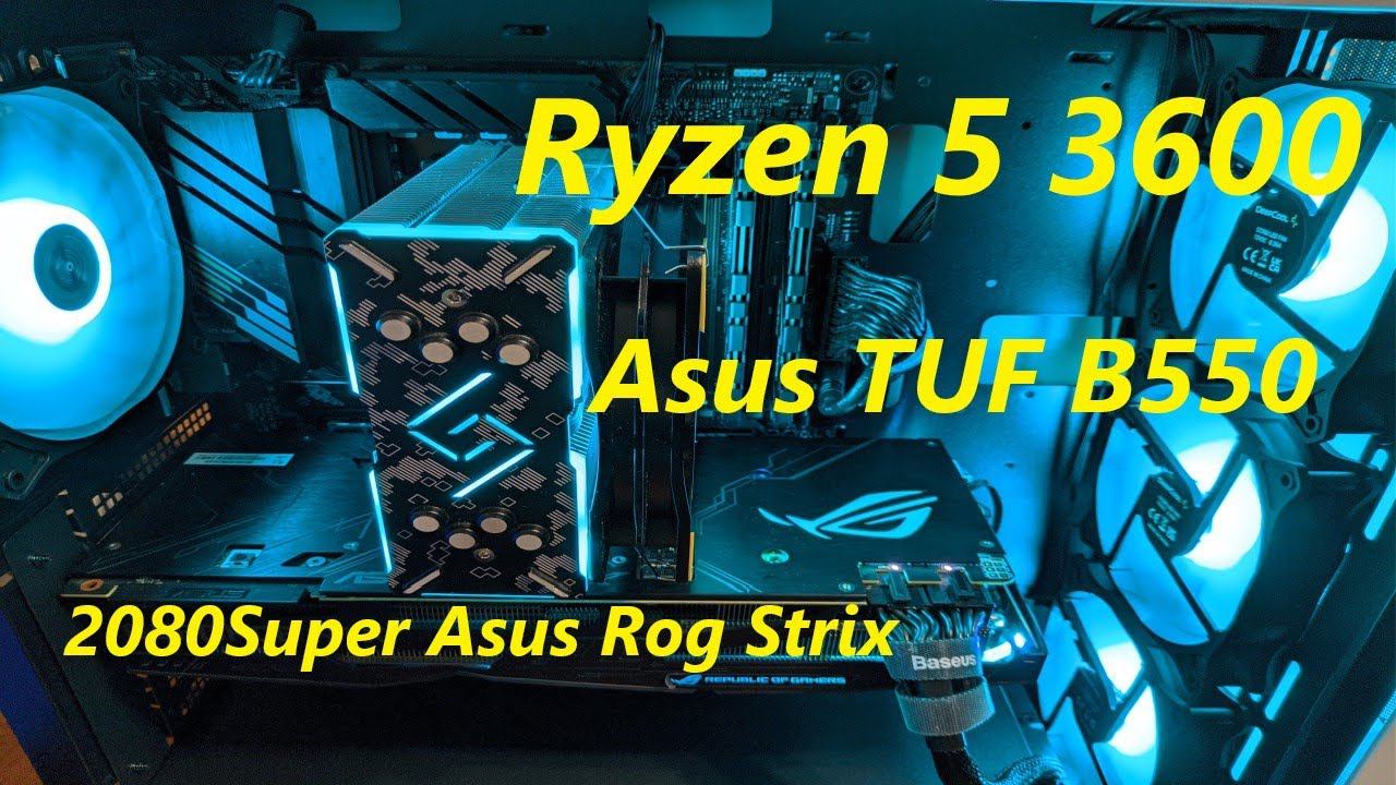 Asus tof b550 Plus wi-fiRyzen 5 3600RTX2080 Super Asus ROG StrixDeepcool CC560 WH  тесты в играх