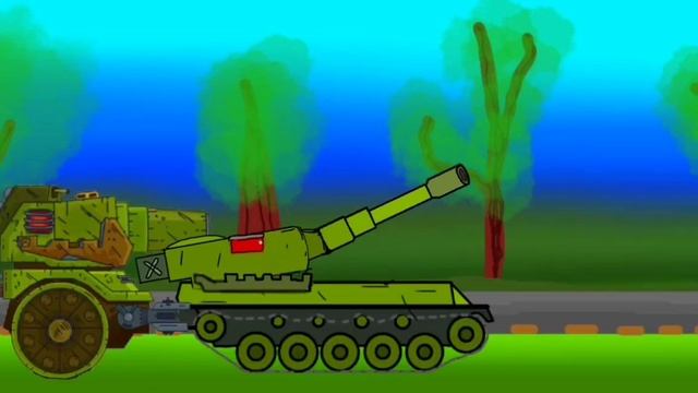 ис-33 и кв-44м против вафли и Карла-44 -мультики про танки