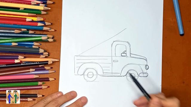 Как нарисовать машину с елкой. Онлайн-школа рисования "Малевашки"