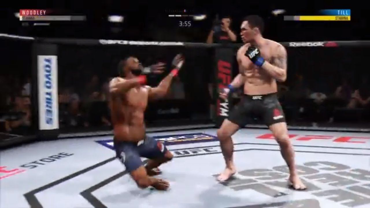 TYRON WOODLEY vs. DARREN TILL EA SPORTS UFC 3 CPU vs. CPU GAME PS4