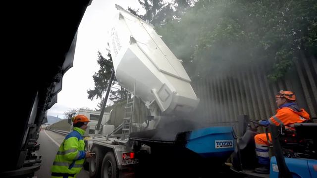 Ничего особенного, просто ремонт дороги в Швейцарии
