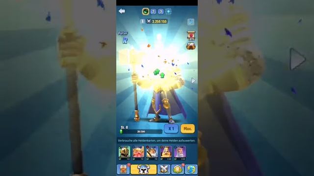 Kingdom Guard: Level up guide for Alliance Challenge: Level a hero 600 or 700 levels.