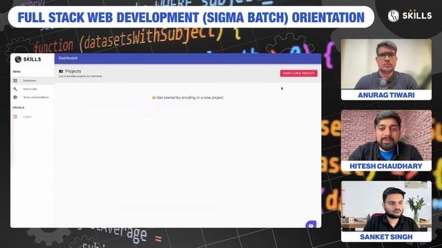Full stack web development (SIGMA Batch) Orientation