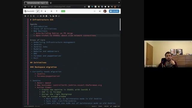 Foreman Infrastructure SIG Meeting (Nov 17 2020)